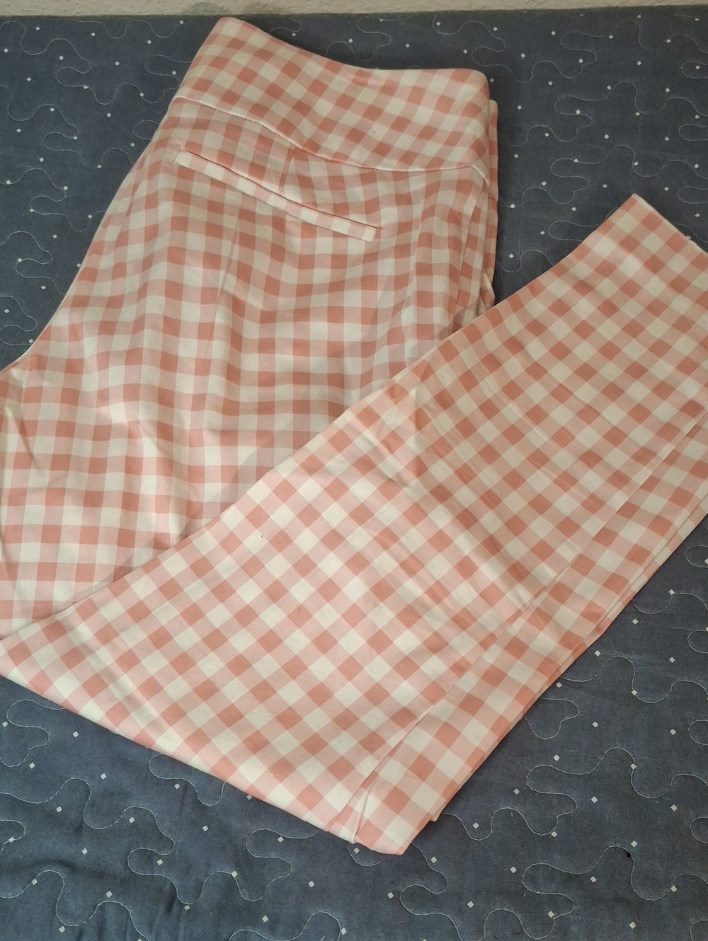 New York and Company Women's Pink Gingham Dress Pants size 6